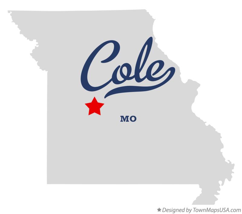 Map of Cole Missouri MO