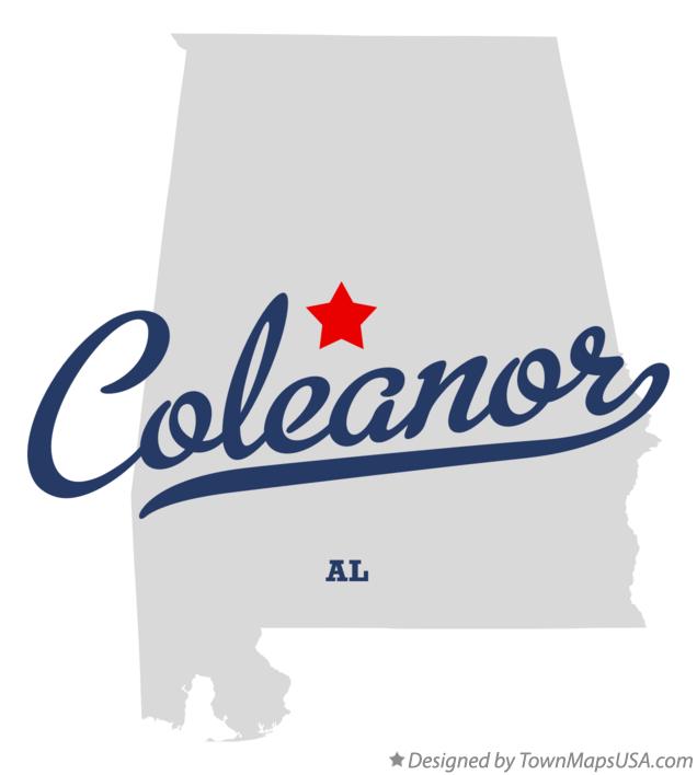 Map of Coleanor Alabama AL