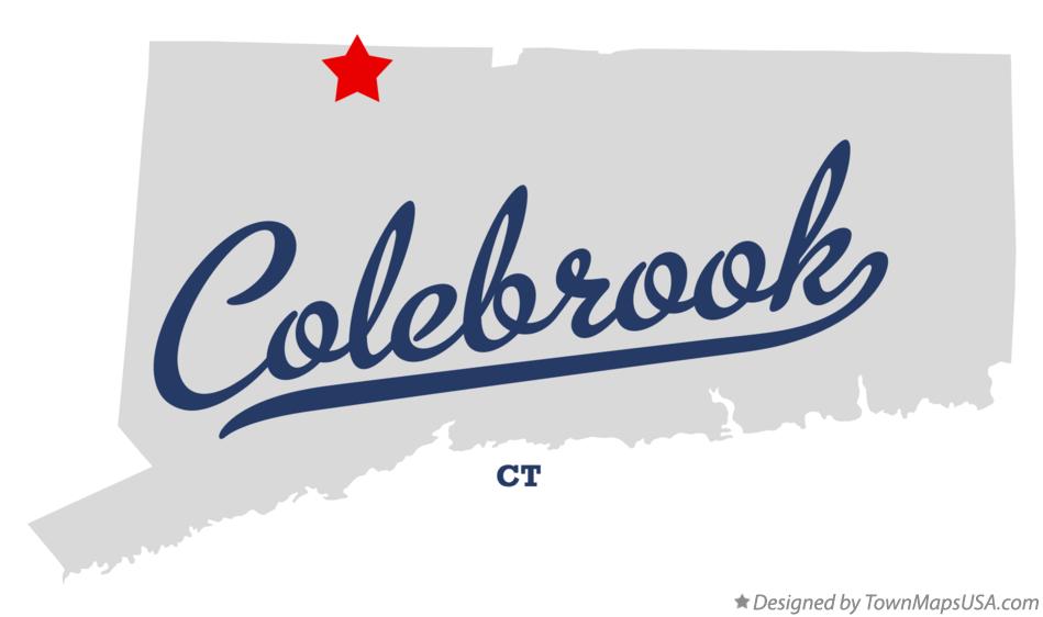 Map of Colebrook Connecticut CT