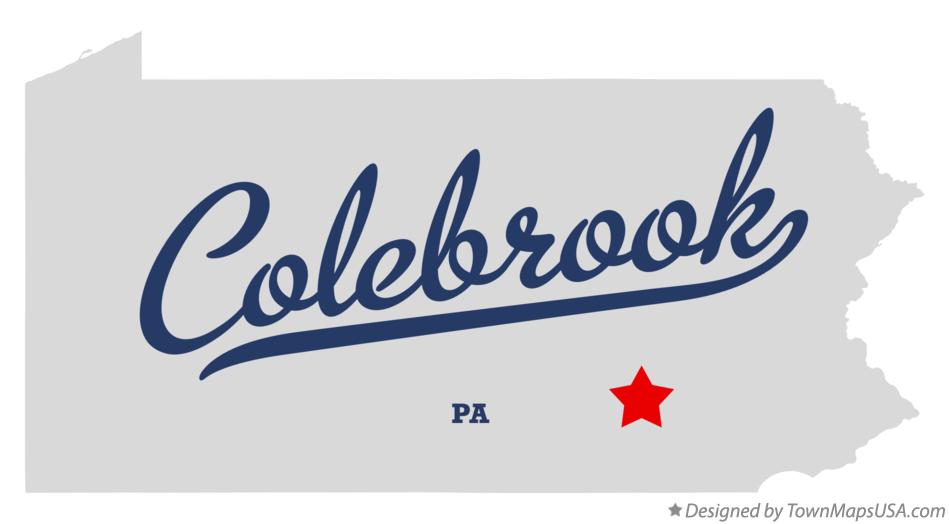 Map of Colebrook Pennsylvania PA