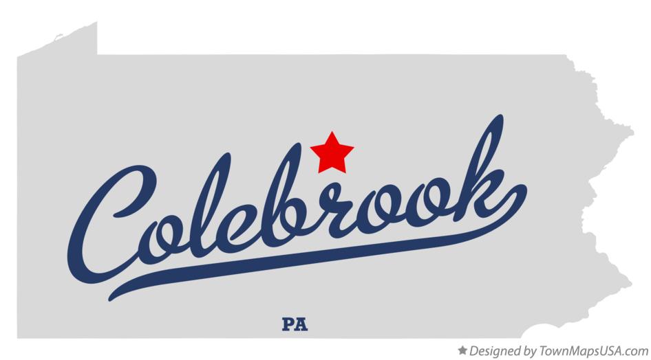 Map of Colebrook Pennsylvania PA