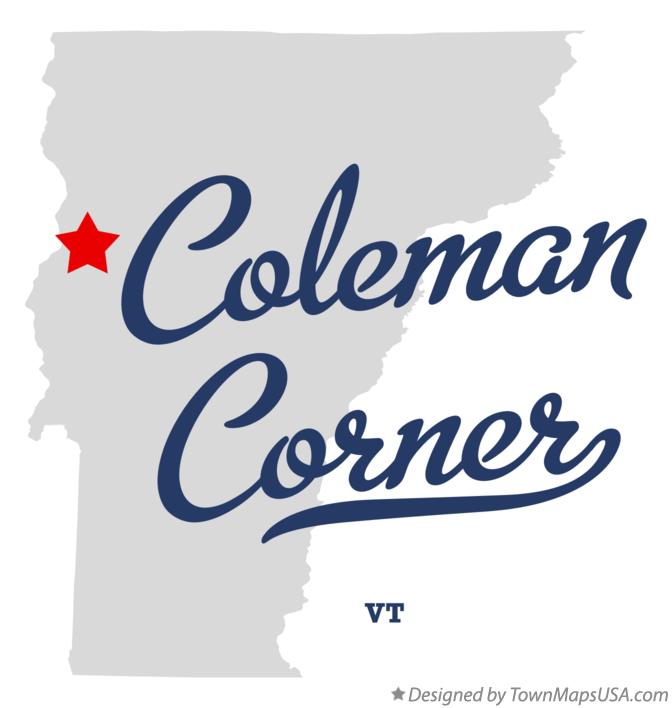 Map of Coleman Corner Vermont VT