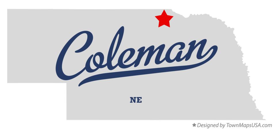 Map of Coleman Nebraska NE