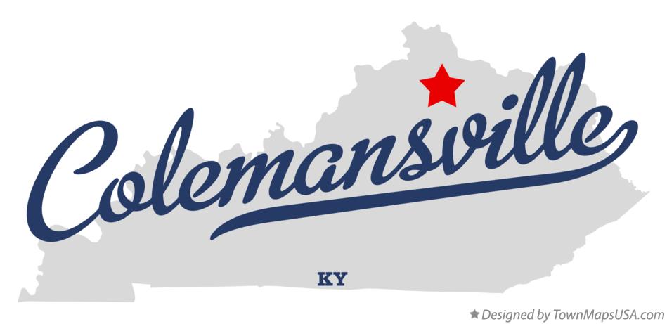 Map of Colemansville Kentucky KY