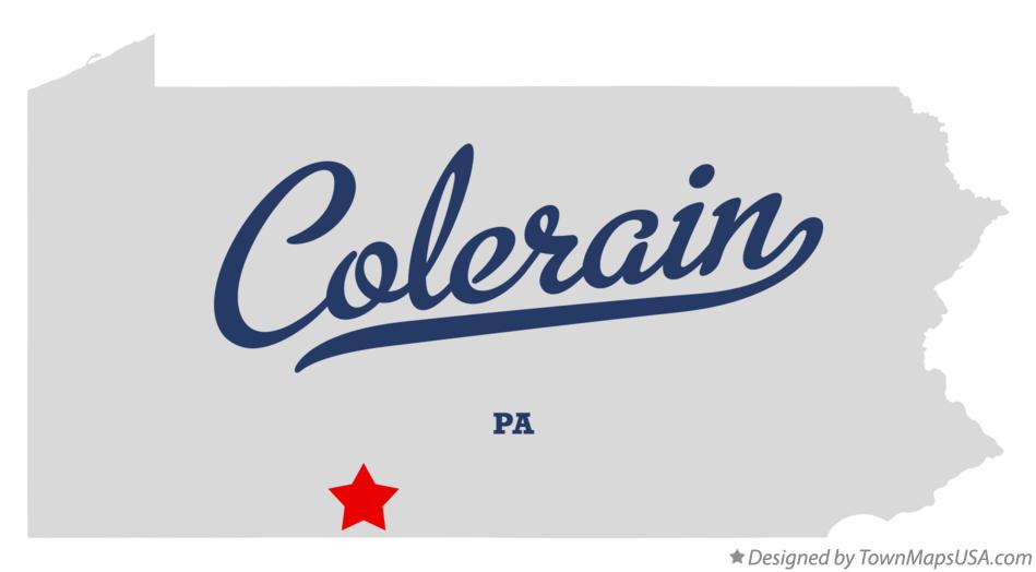 Map of Colerain Pennsylvania PA