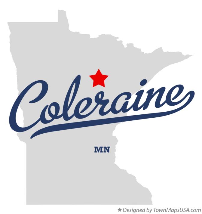 Map of Coleraine Minnesota MN