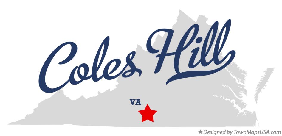 Map of Coles Hill Virginia VA