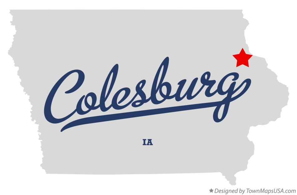 Map of Colesburg Iowa IA