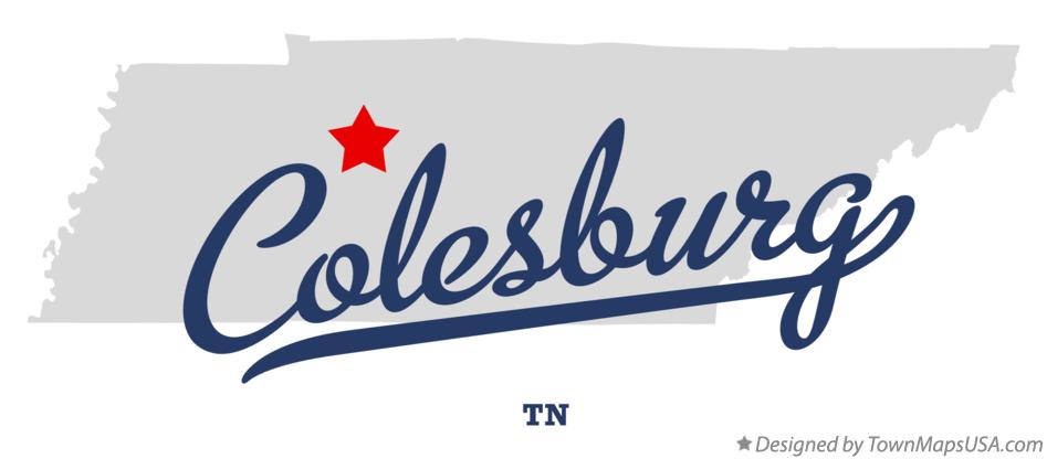 Map of Colesburg Tennessee TN