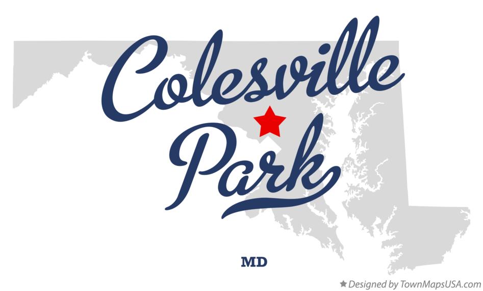 Map of Colesville Park Maryland MD