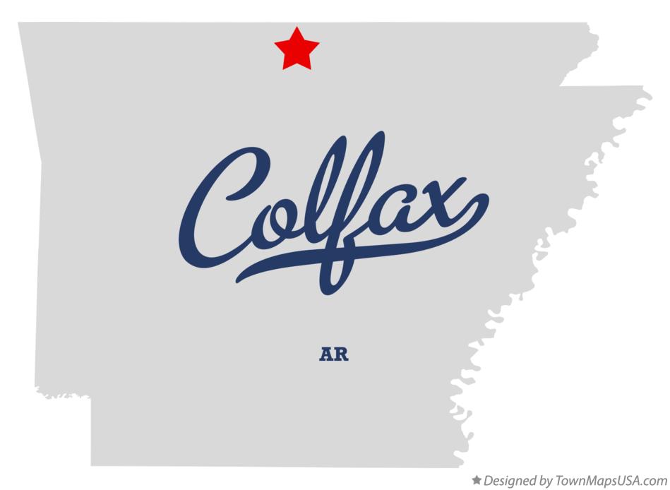 Map of Colfax Arkansas AR