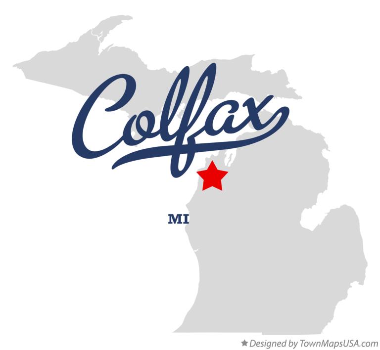Map of Colfax Michigan MI