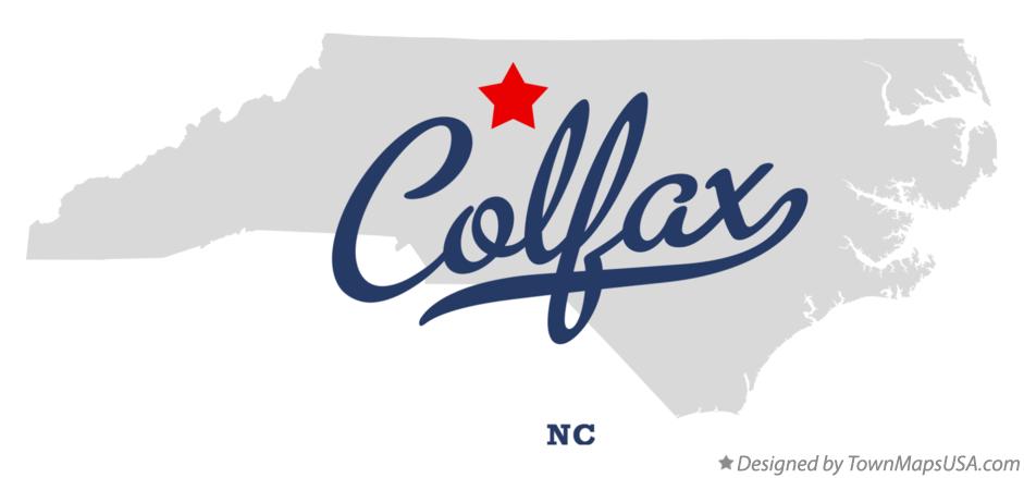 Map of Colfax North Carolina NC