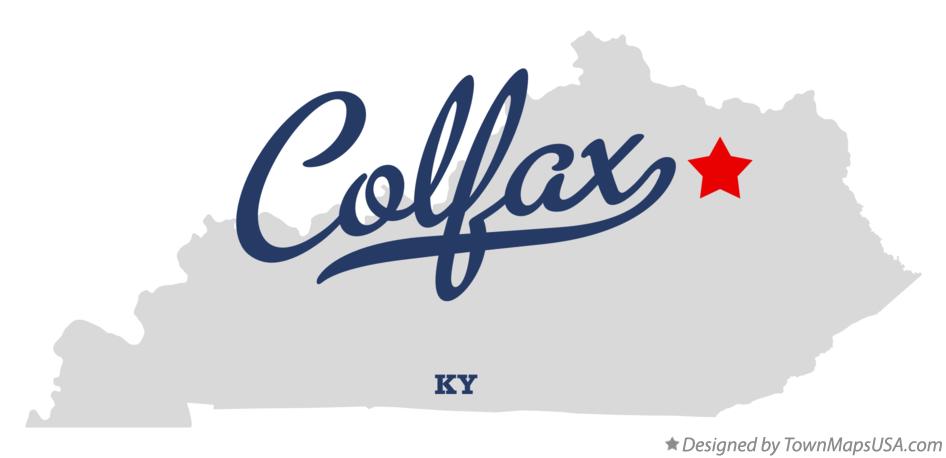 Map of Colfax Kentucky KY