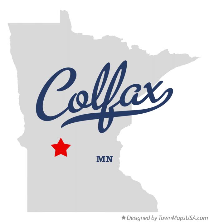 Map of Colfax Minnesota MN