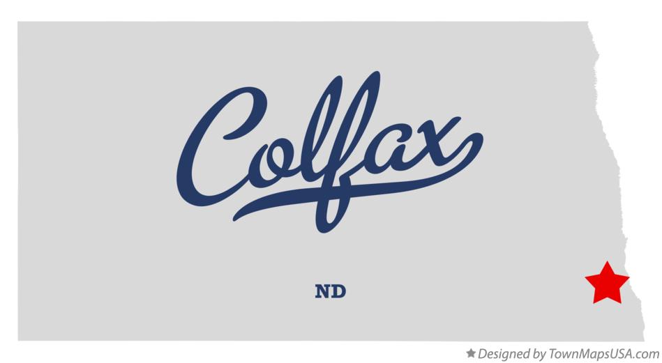 Map of Colfax North Dakota ND