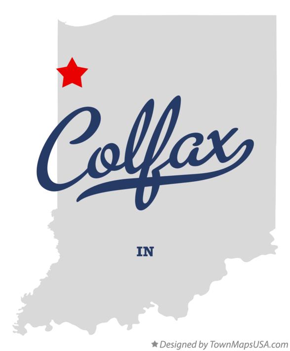 Map of Colfax Indiana IN