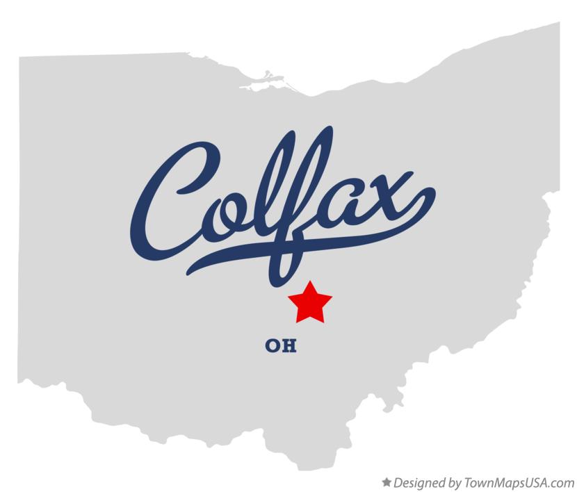 Map of Colfax Ohio OH