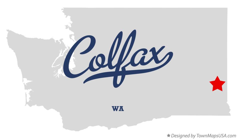 Map of Colfax Washington WA