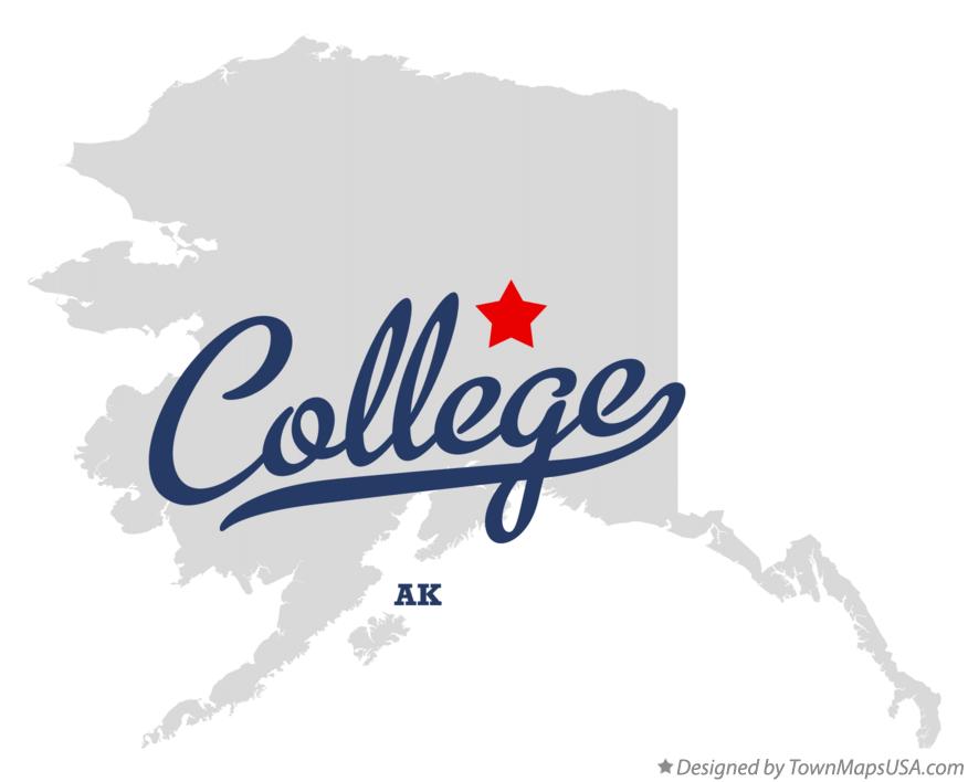 Map of College Alaska AK