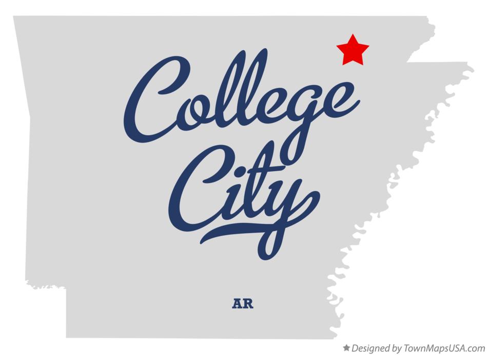 Map of College City Arkansas AR