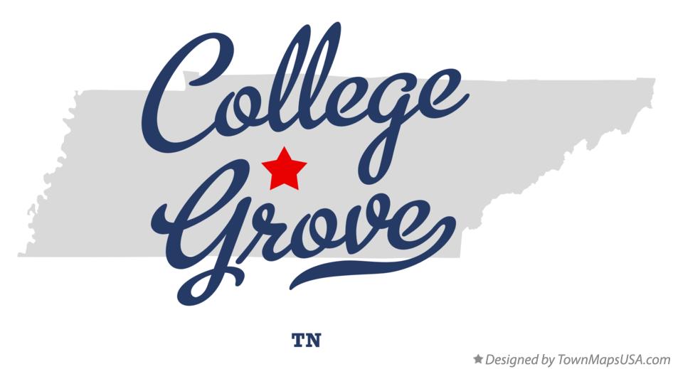 Map of College Grove Tennessee TN