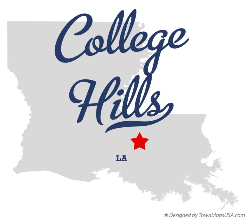 Map of College Hills Louisiana LA
