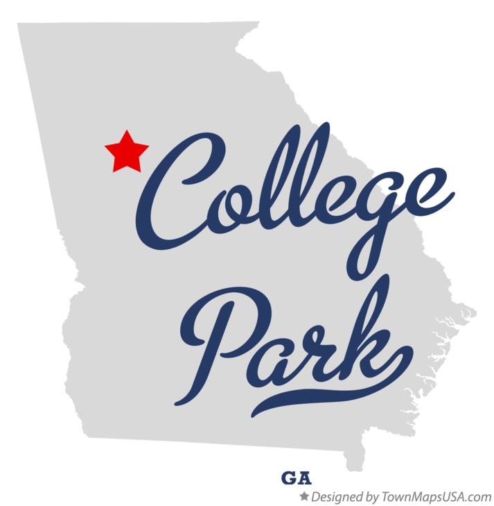 Map of College Park Georgia GA