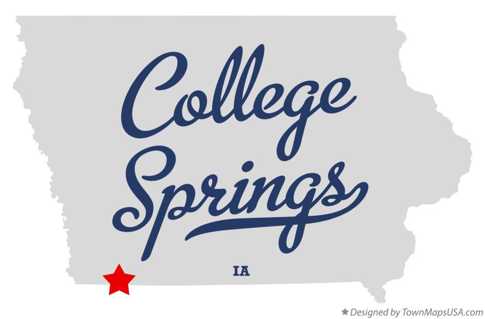 Map of College Springs Iowa IA