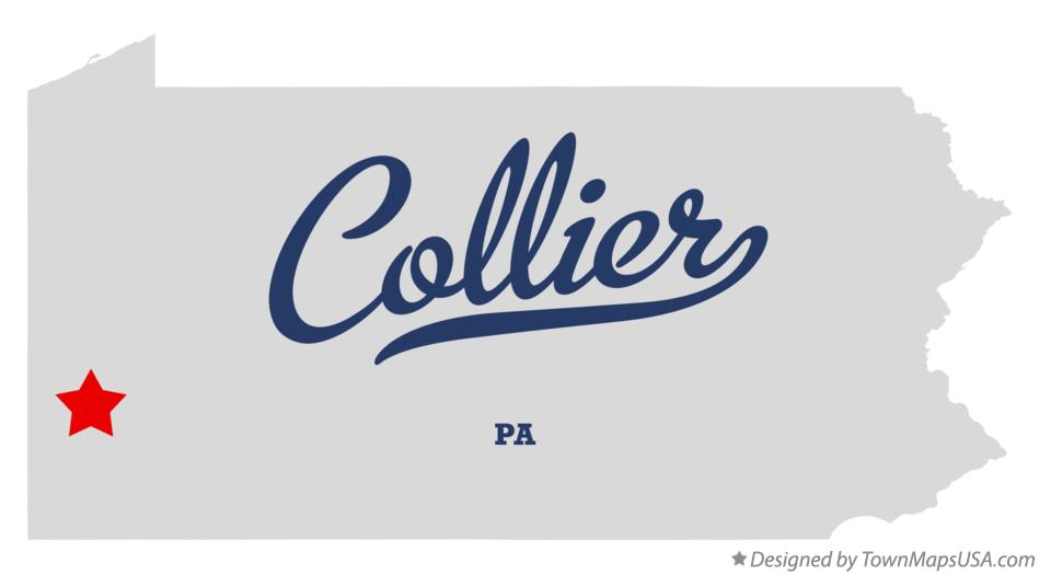 Map of Collier Pennsylvania PA