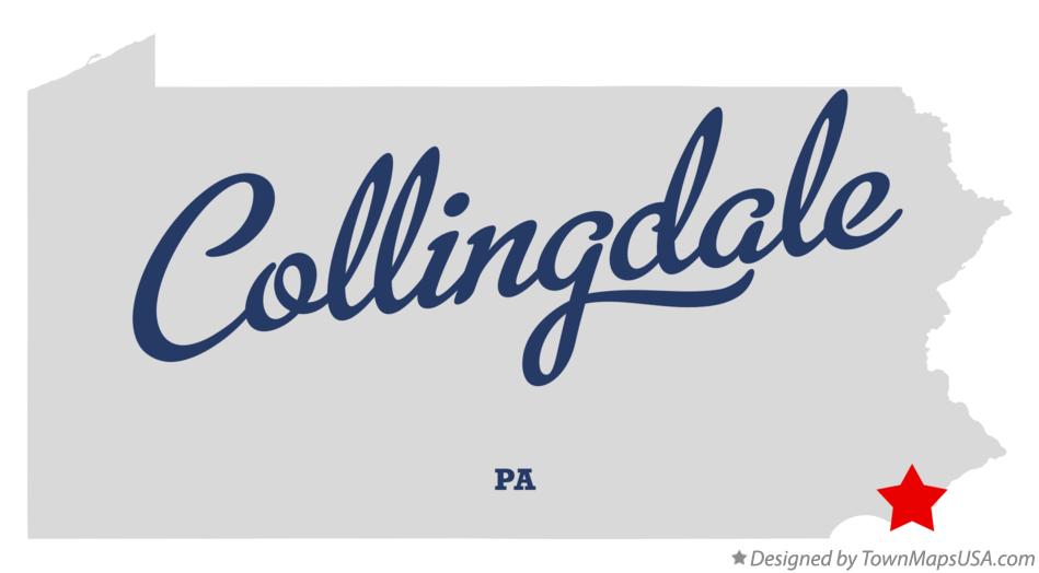 Map of Collingdale Pennsylvania PA