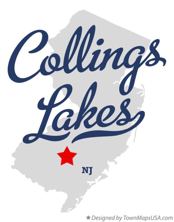 Map of Collings Lakes New Jersey NJ