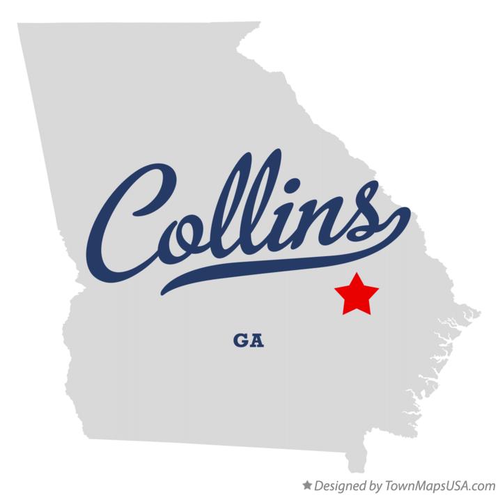 Map of Collins Georgia GA