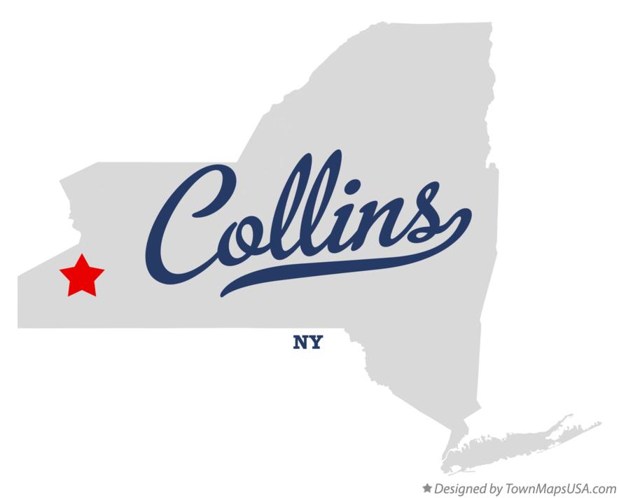 Map of Collins New York NY