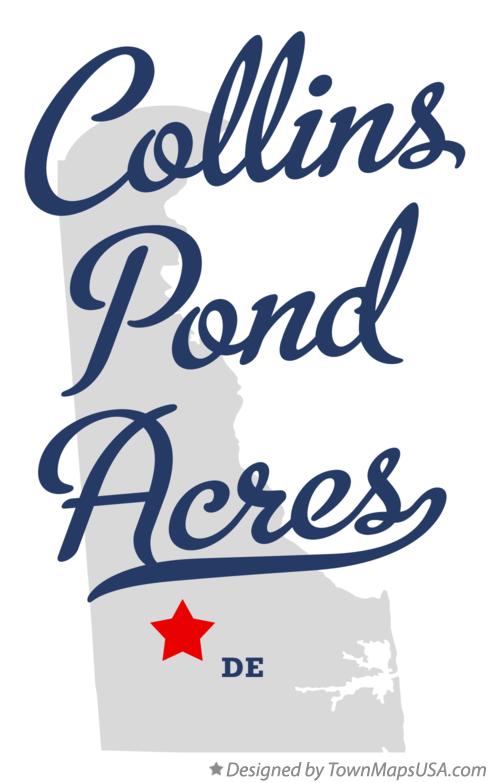 Map of Collins Pond Acres Delaware DE