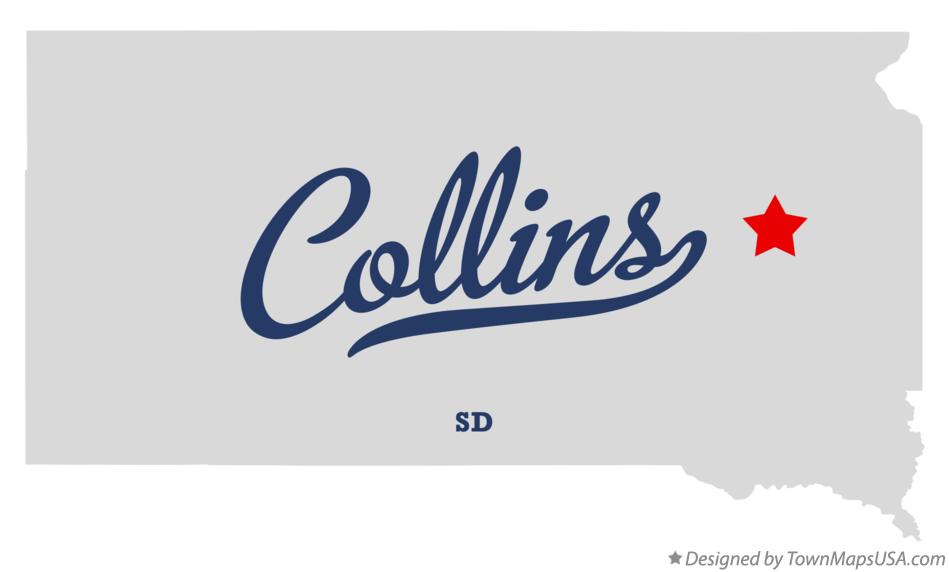 Map of Collins South Dakota SD