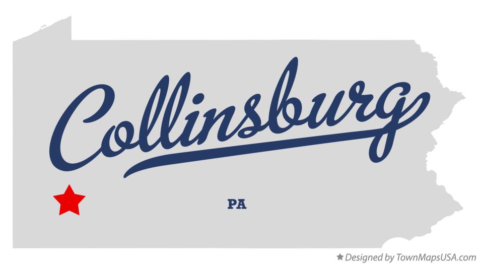 Map of Collinsburg Pennsylvania PA
