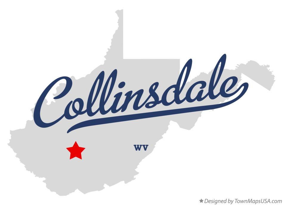 Map of Collinsdale West Virginia WV