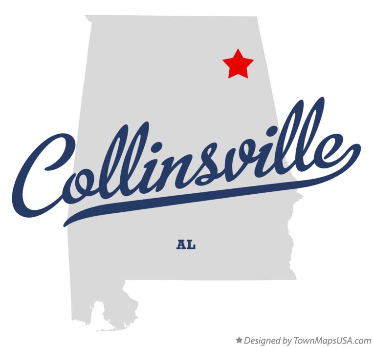 Map of Collinsville Alabama AL