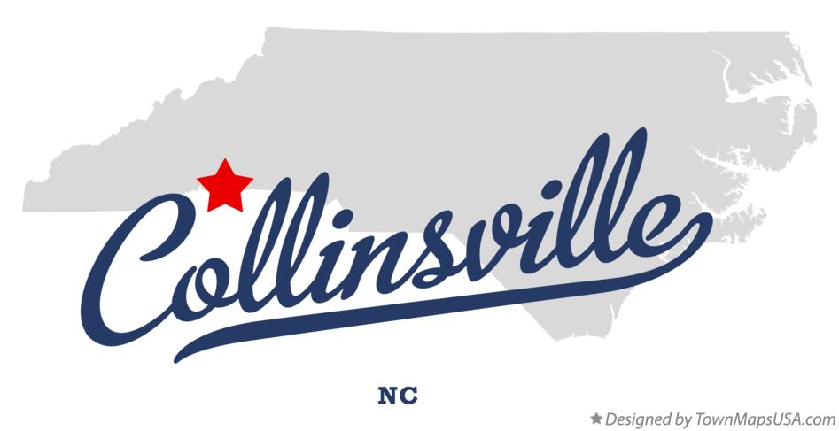 Map of Collinsville North Carolina NC
