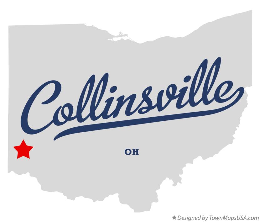 Map of Collinsville Ohio OH