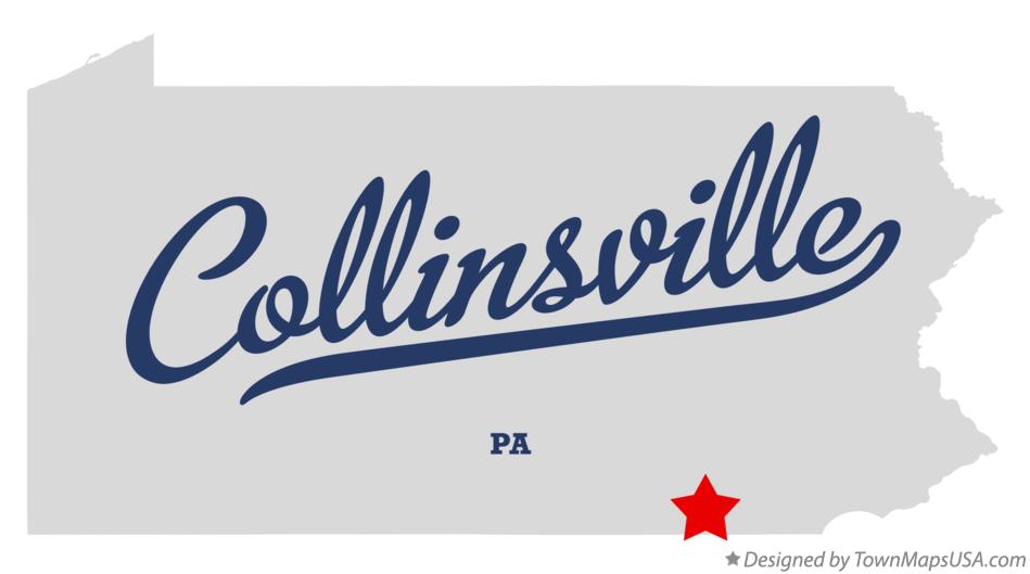 Map of Collinsville Pennsylvania PA
