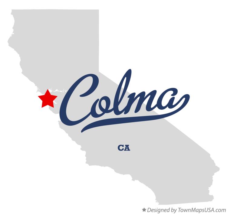 Map of Colma California CA