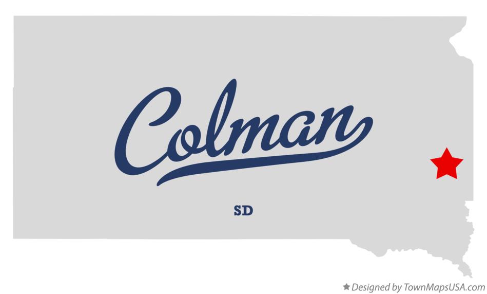 Map of Colman South Dakota SD