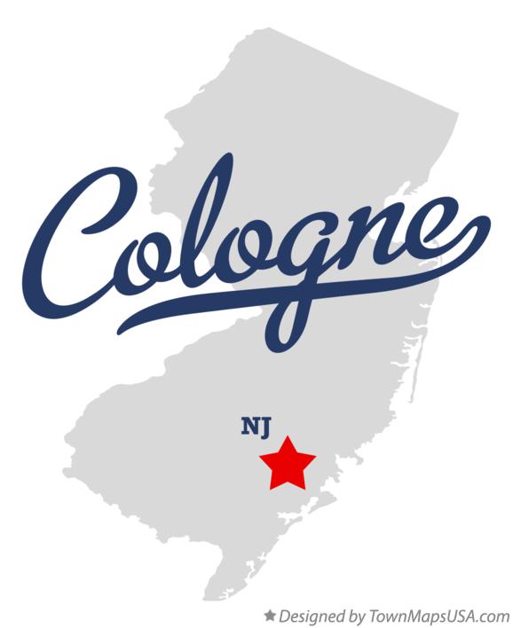 Map of Cologne New Jersey NJ
