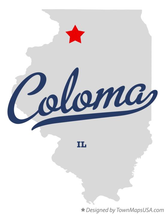Map of Coloma Illinois IL