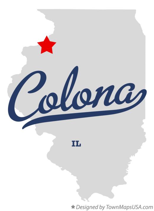 Map of Colona Illinois IL