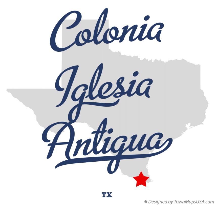Map of Colonia Iglesia Antigua Texas TX