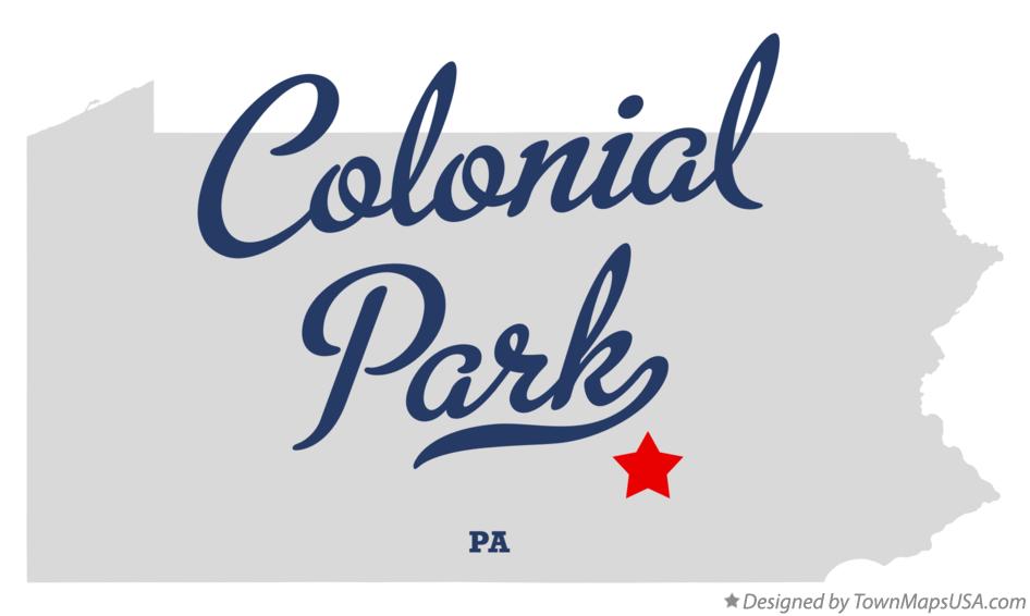 Map of Colonial Park Pennsylvania PA