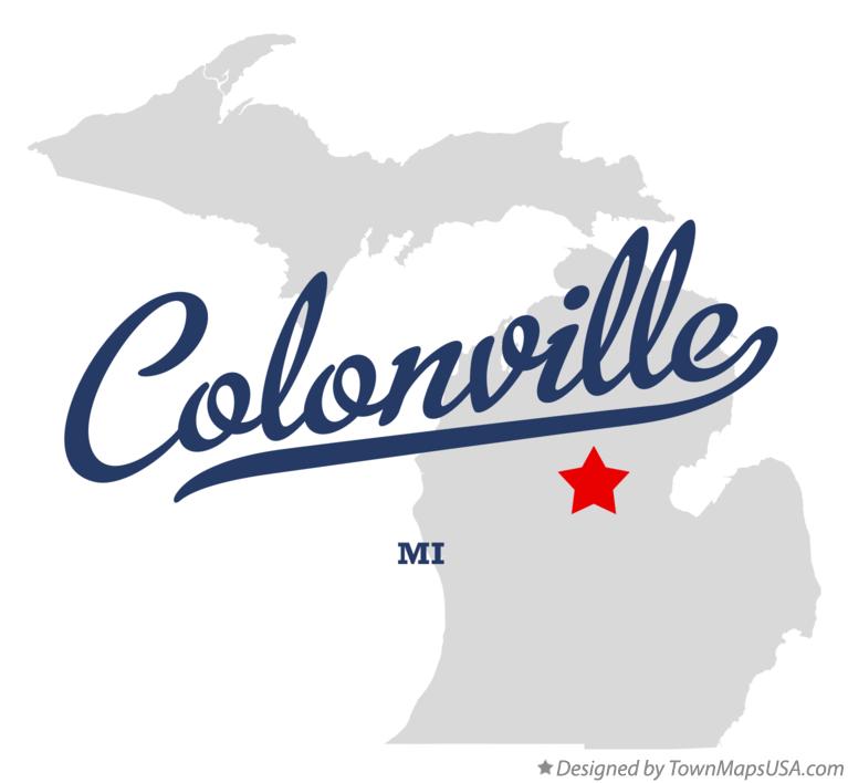 Map of Colonville Michigan MI